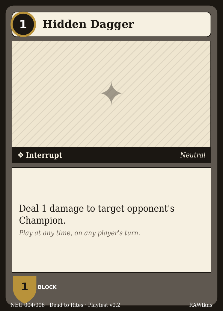 Hidden Dagger, Interrupt